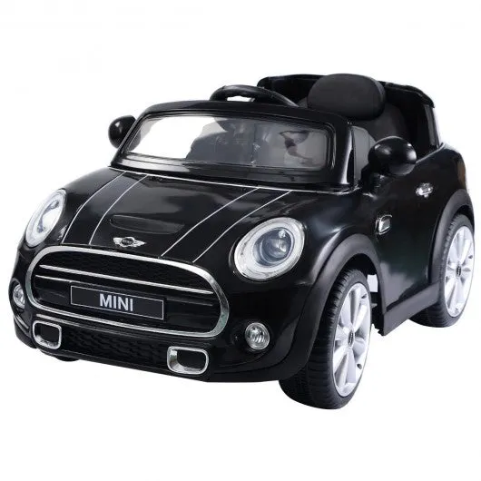 10-Presell MINI Hatch 12V Electric Kids Ride On Car Licensed MP3 RC Remote Control-Black