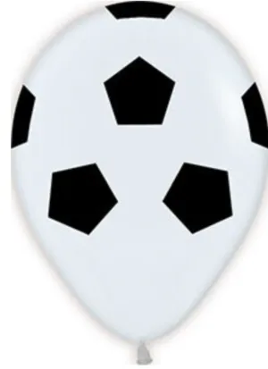 11" Soccer Ball 10/pk, Fashion White. Soccer Ball Print