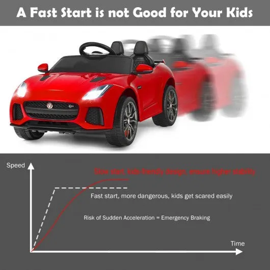 12V Jaguar F-Type SVR Licensed Kids Ride On Car-Red