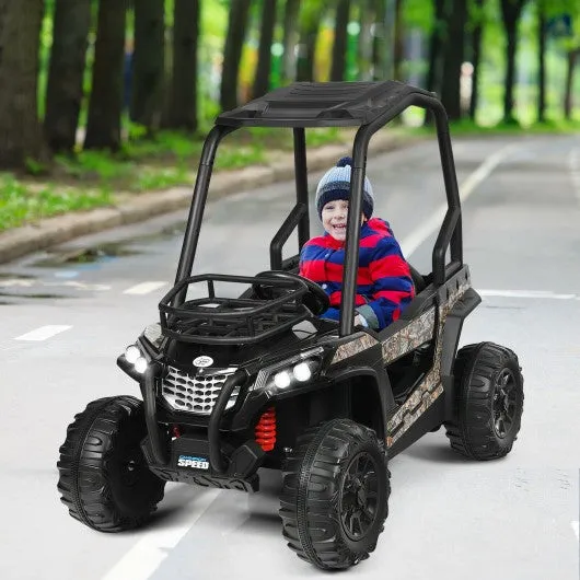 12V Kids RC Electric Ride On Off-Road UTV Truck with MP3 and Light-Black