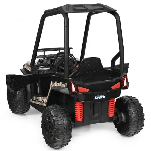 12V Kids RC Electric Ride On Off-Road UTV Truck with MP3 and Light-Black