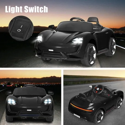 12V Kids Ride On Car with MP3 & LED Light-Black