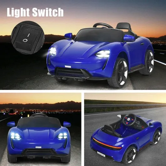 12V Kids Ride On Car with MP3 & LED Light-Blue