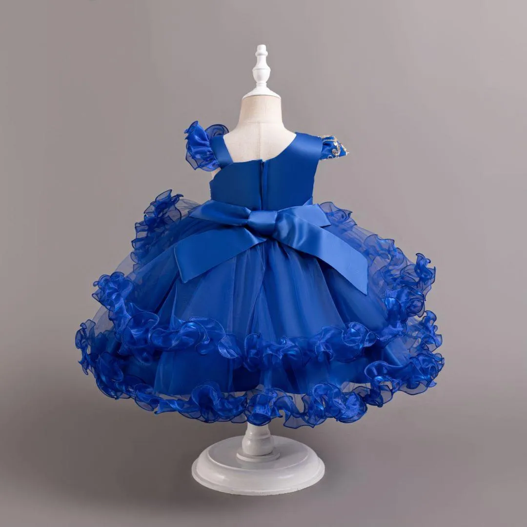 2pcs Flower baby birthday party princess TuTu dress for girls 3-8Year wear