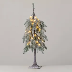 3' Lit Flocked Droopy Tree