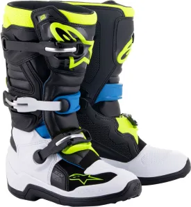 Alpinestars Tech 7S Youth Motocross Boots, Black/Blue/Yellow