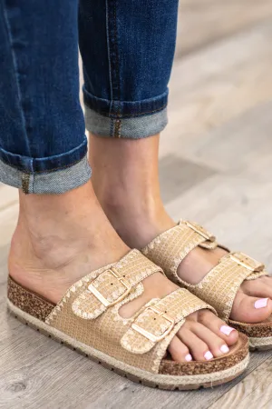 Beige Espadrille Embroidered Sandals