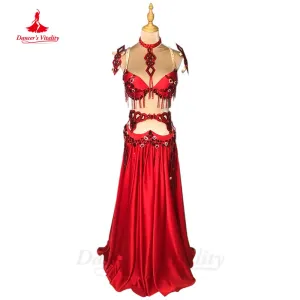 Belly Dance Competition Suit for Women Exotic Dancewear Bra accessories stain Skirt Customsized Oriental Bellydance Outfit