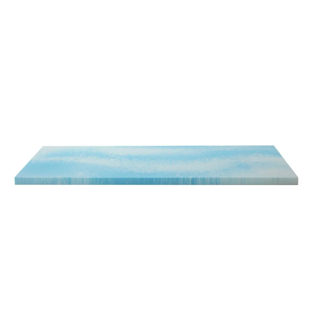 Cool Gel Swirl Infused Memory Foam 5CM Thick Mattress Topper With Bamboo Cover - Double