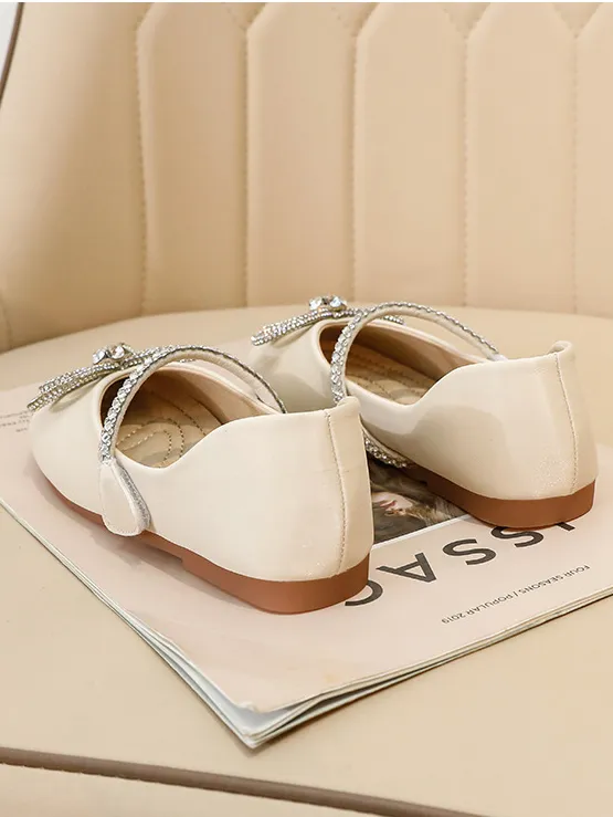 Diamond Bow Ballet Flats by Liv and Mia