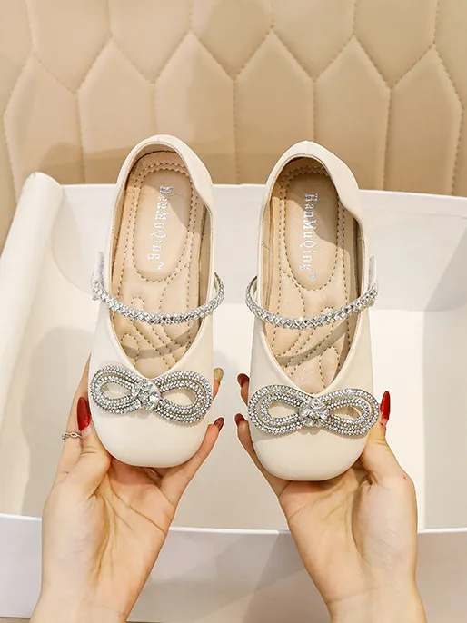 Diamond Bow Ballet Flats by Liv and Mia