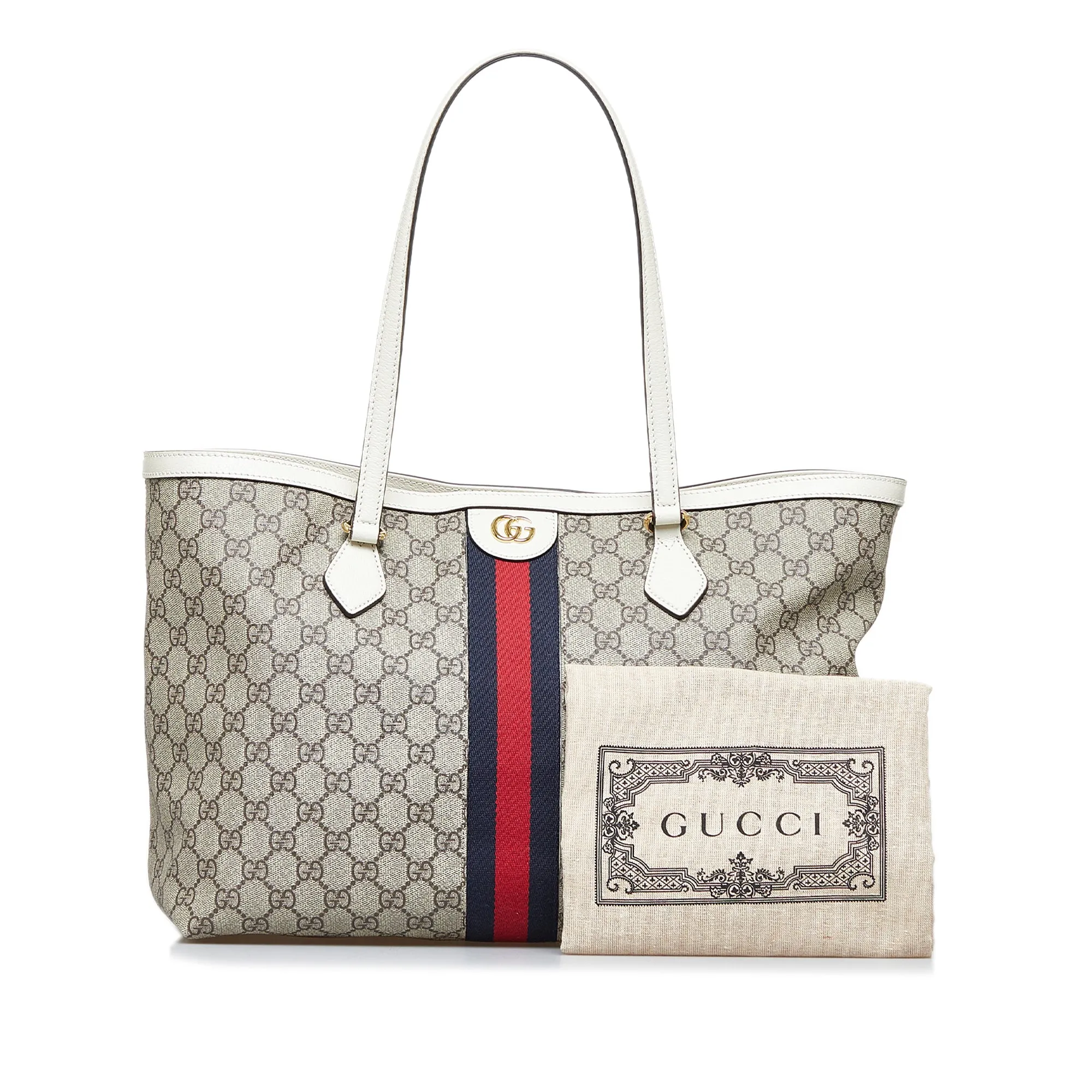 Gucci Ophidia Tote Grey GG Supreme Canvas