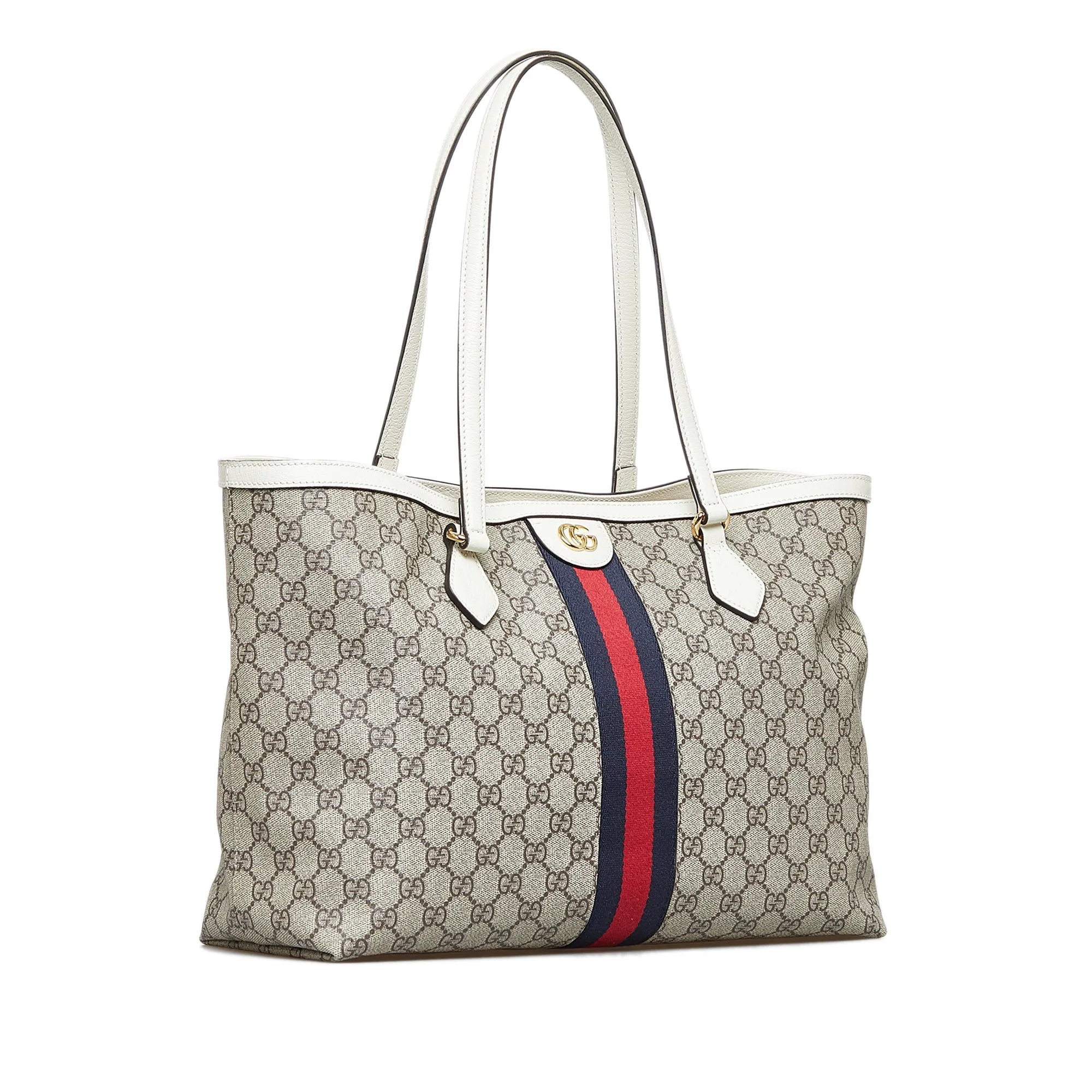 Gucci Ophidia Tote Grey GG Supreme Canvas