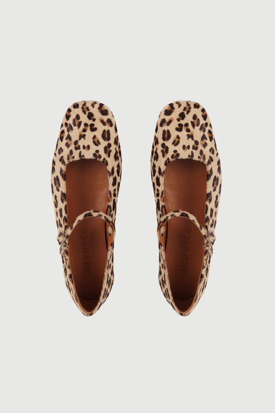 Julieta Mary Janes in Leopard Print Calf Hair