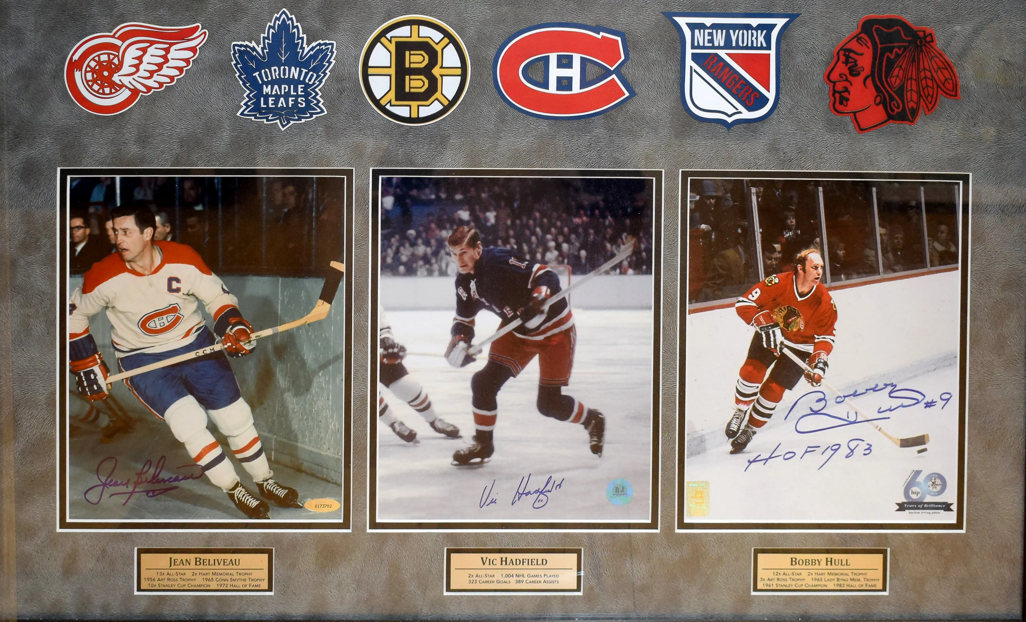 Original Six 8x10 Collage, Signed