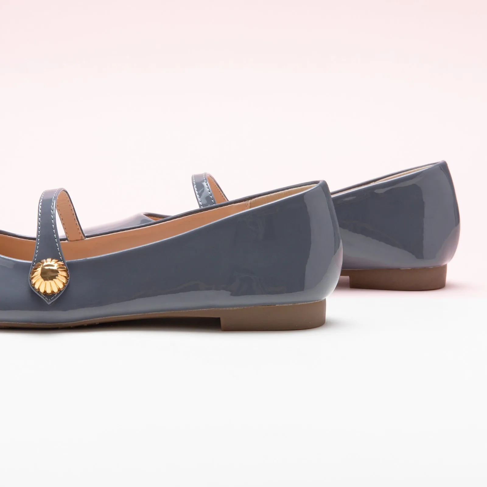 Patent Single-Strap Mary Jane (Clara) Grey