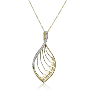 Pendant Necklace in 18k Gold with Diamonds