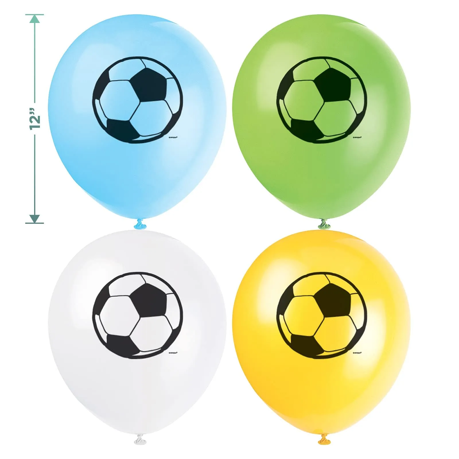 Soccer Party Favors - Soccer Ball Goody Bags, Keychains, Paper Fans, Stickers, and Balloons for 12 Guests