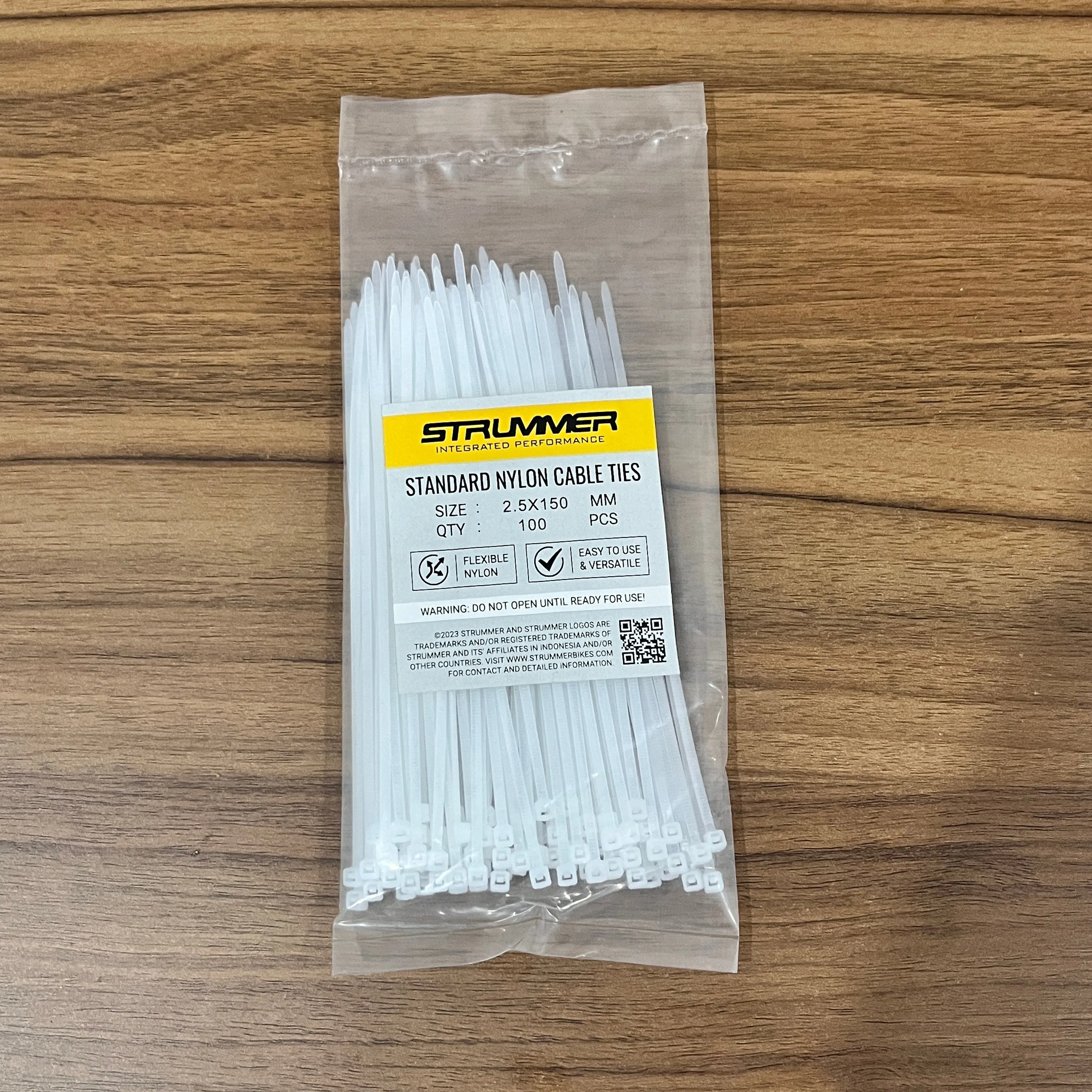 Strummer 2.5x150 Standard Nylon Cable Ties (100 Pcs/Pack)