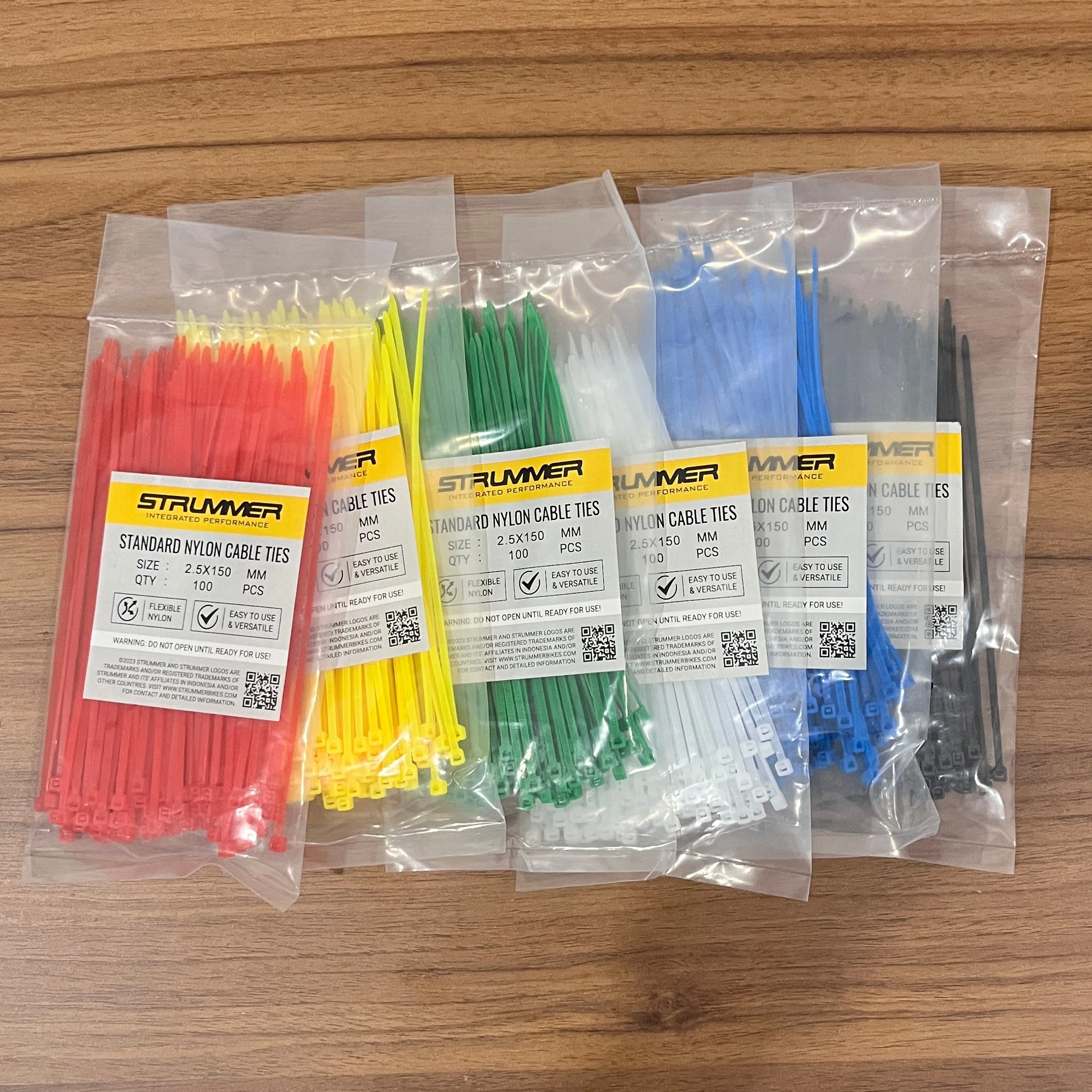 Strummer 2.5x150 Standard Nylon Cable Ties (100 Pcs/Pack)