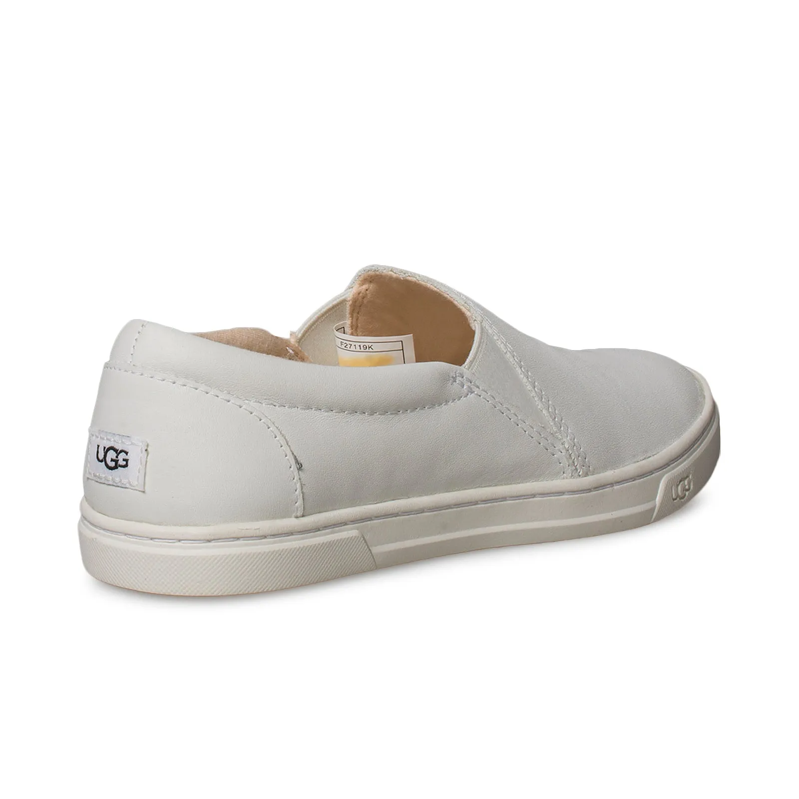 UGG Kitlyn Leather White Slippers - Women's